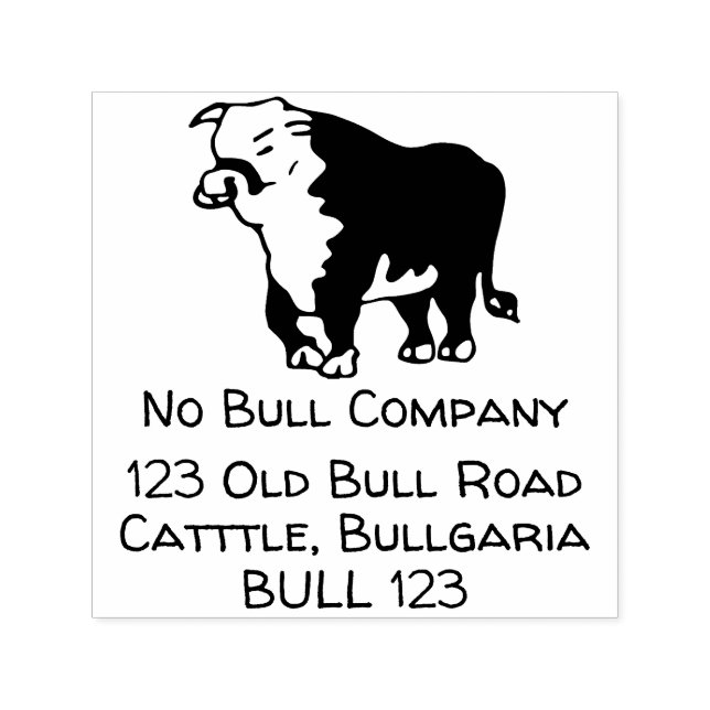 No Bull Self-inking Stamp (Design)