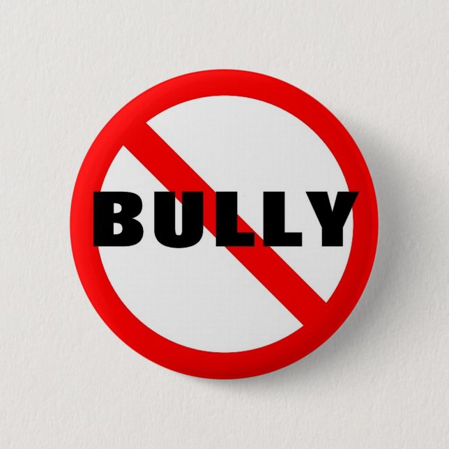No Bully 6 Cm Round Badge (Front)