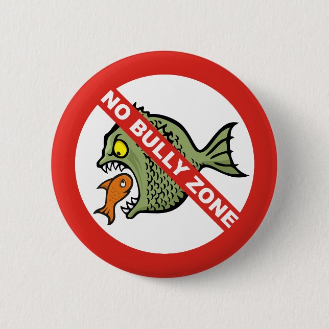 No Bully Zone 6 Cm Round Badge (Front)