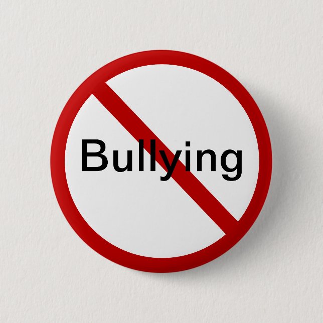 No Bullying 6 Cm Round Badge (Front)