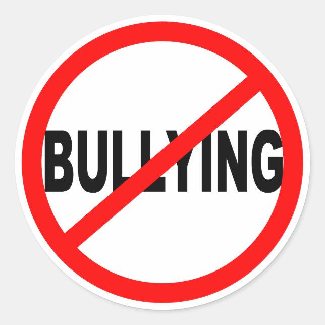 No Bullying Round Stickers (Front)