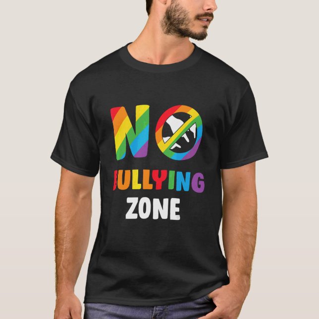 No Bullying Zone Bully Awareness Anti Violence T-Shirt (Front)