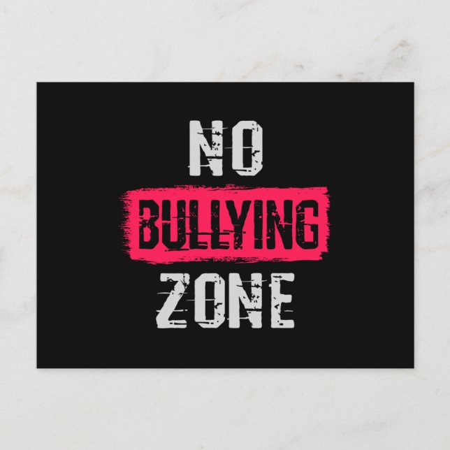 No Bullying Zone Postcard (Front)