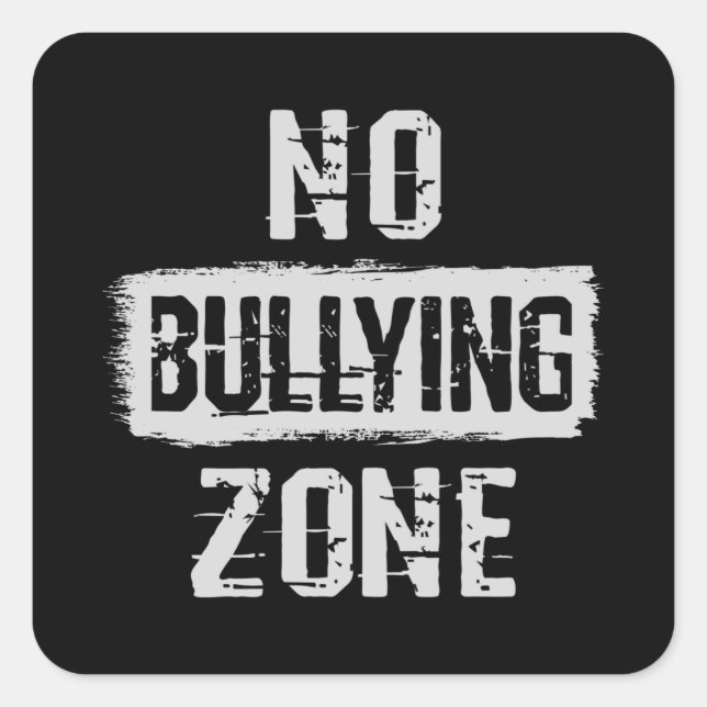 No Bullying Zone Square Sticker (Front)