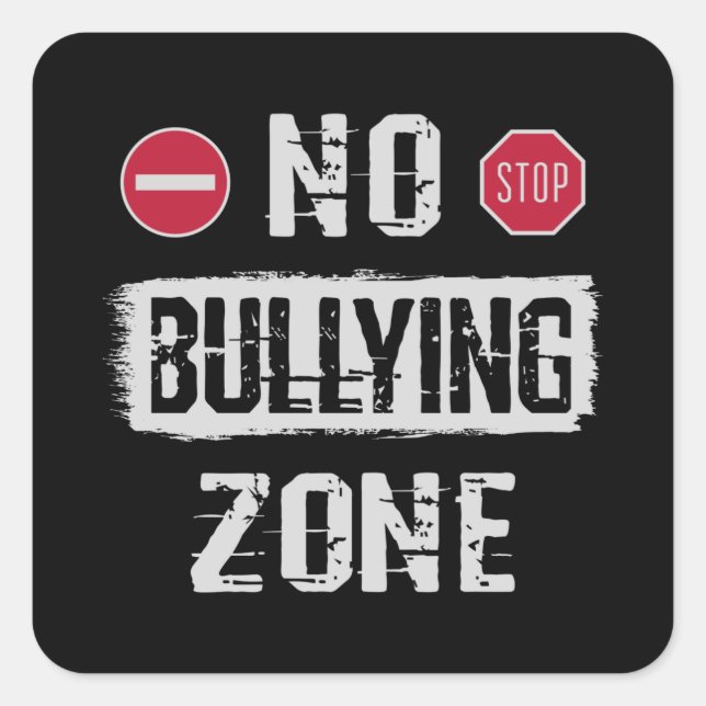 No Bullying Zone Square Sticker (Front)
