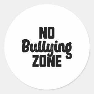 No Bullying Zone Stop Bullying Kindness Orange Uni Classic Round Sticker