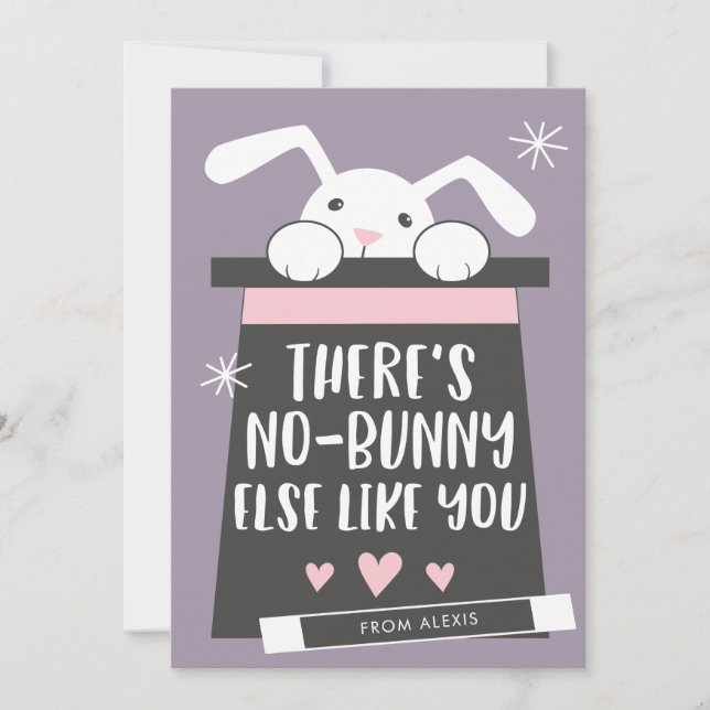 No Bunny Else Like You Valentines Day Classroom Holiday Card (Front)