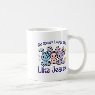 No Bunny Loves Me Like Jesus Easter Cute Girls Kid Coffee Mug