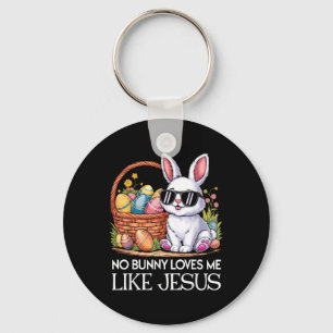 No Bunny Loves Me Like Jesus Religious Easter Day Key Ring