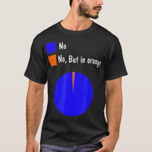 No But In Orange Funny Pie Chart Statistical Cool T-Shirt