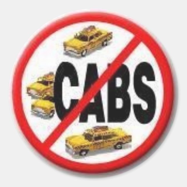 No Cabs (scabs) Classic Round Sticker (Front)