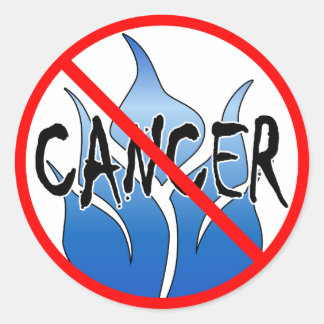 No Cancer Design Classic Round Sticker