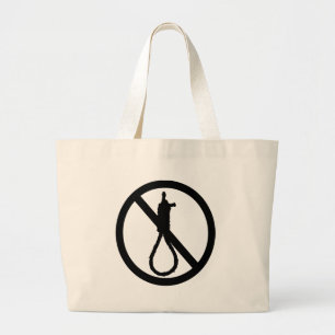 No Capital Punishment Sign Large Tote Bag