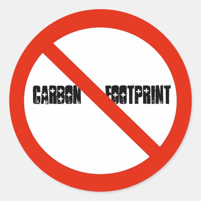 No Carbon FootPrint Sticker (Front)