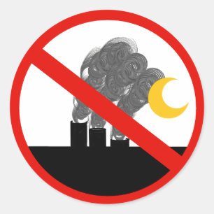 No Carbon Smoke Stacks Classic Round Sticker