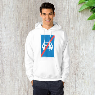 No Cars Sign Hoodie