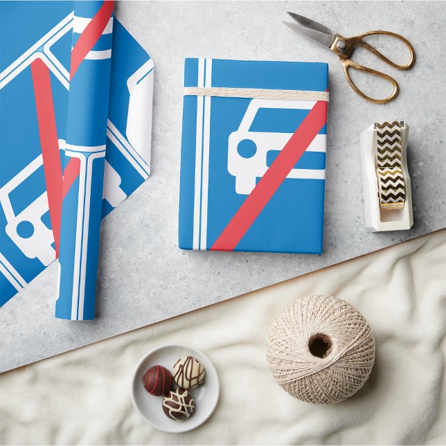 No Cars Sign Wrapping Paper (Creator Uploaded)