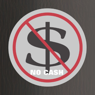 No Cash symbol event or business Classic Round Sticker