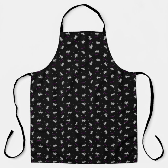 No cat, no life black apron (Front)