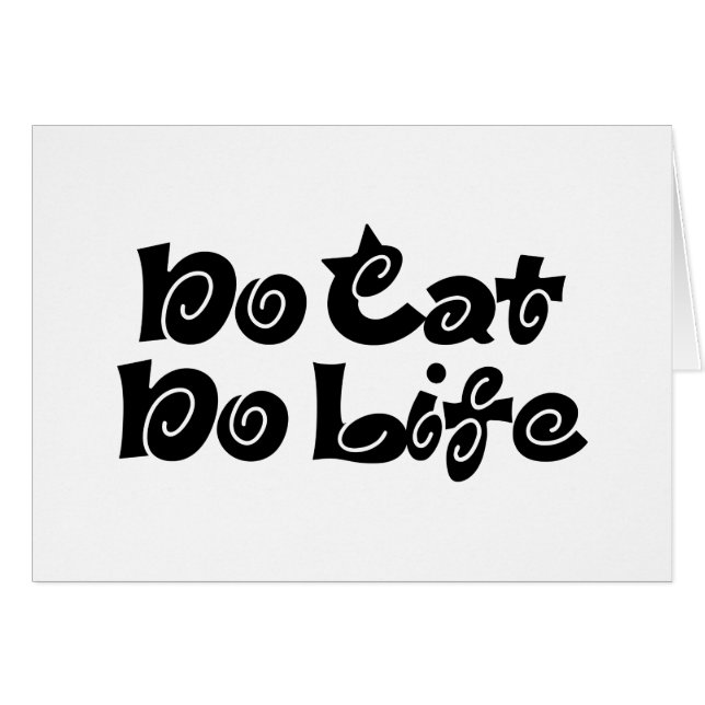 No Cat No Life Greeting Card (Front Horizontal)