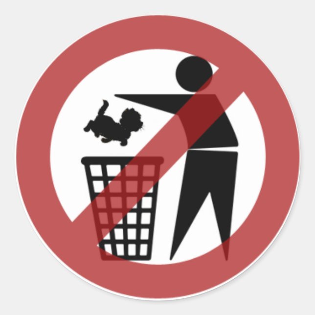 No Cats in the Bin Stickers (Front)