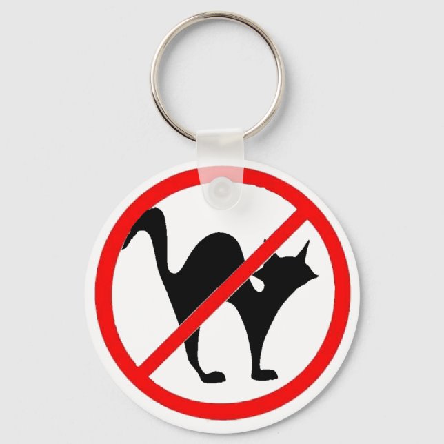 No Cats?! Key Ring (Front)