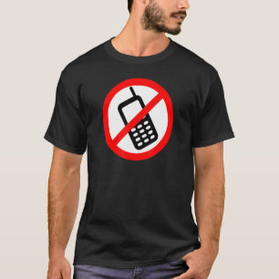 No Cell Phone Symbol Prohibited Cancel Banned T-Shirt
