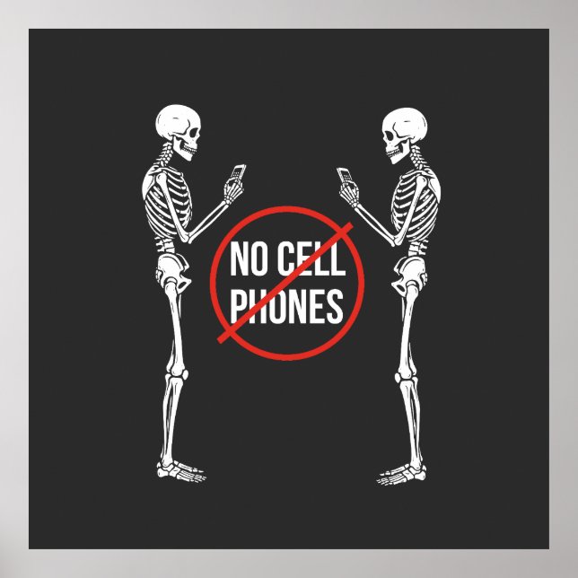 No cell Phones sign. Poster (Front)