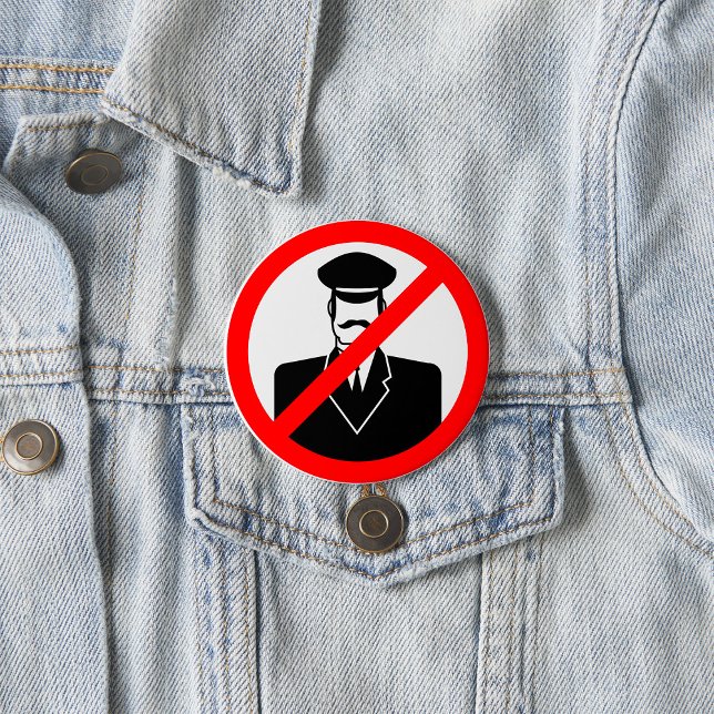 No Chauffeur Allowed Symbol Funny Warning 7.5 Cm Round Badge (Creator Uploaded)