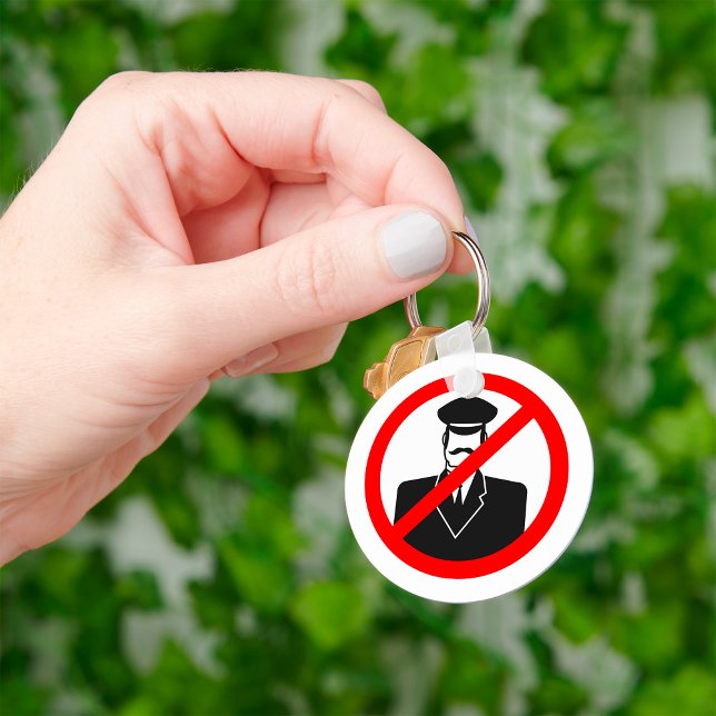 No Chauffeur Allowed Symbol Funny Warning Key Ring (Creator Uploaded)