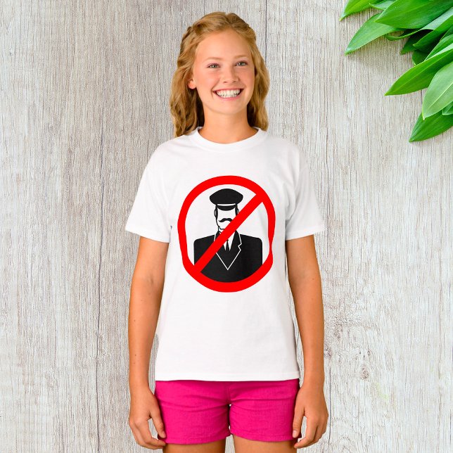 No Chauffeur Allowed Symbol Funny Warning T-Shirt (Creator Uploaded)