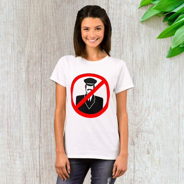 No Chauffeur Allowed Symbol Funny Warning T-Shirt (Creator Uploaded)
