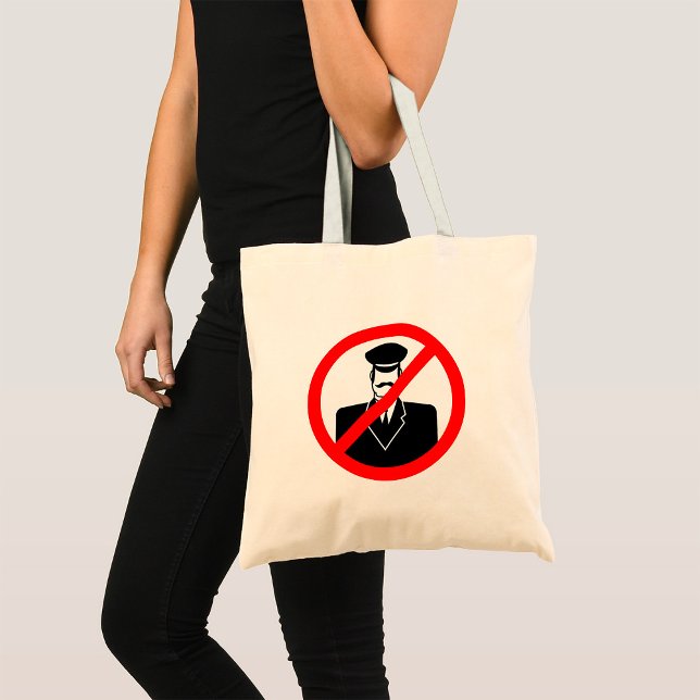 No Chauffeur Allowed Symbol Funny Warning Tote Bag (Creator Uploaded)