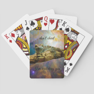 No cheating Gecko Playing Cards