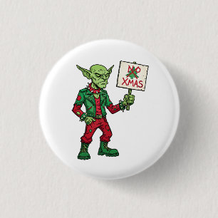 No Christmas – Rebel Alien Style 3 Cm Round Badge