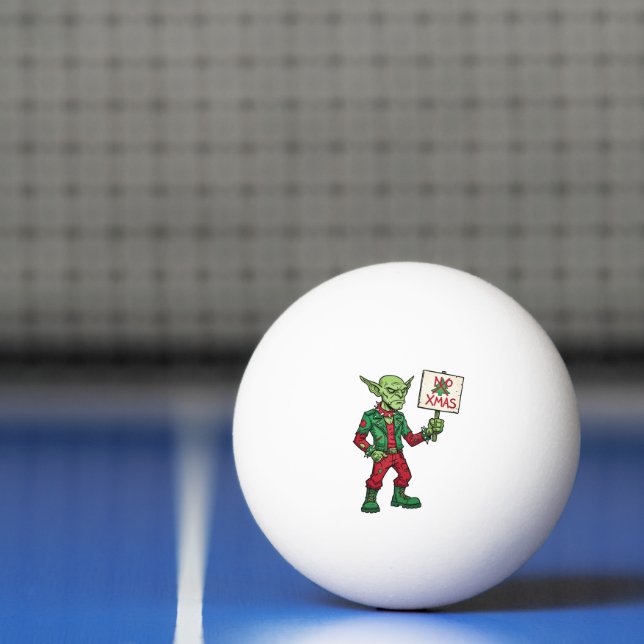 No Christmas – Rebel Alien Style Ping Pong Ball (Net)