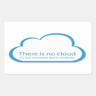 No cloud rectangular sticker