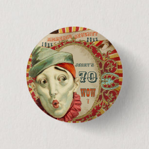 No Clowning, It Is Vintage 70th Birthday 3 Cm Round Badge