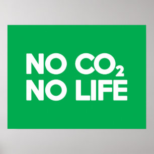 NO CO2 NO LIFE POSTER