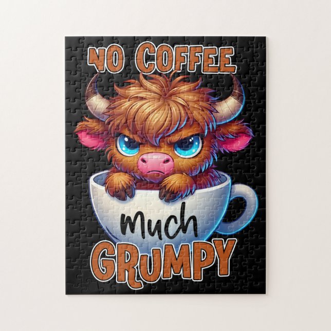 No Coffee Much Grumpy  Jigsaw Puzzle (Vertical)