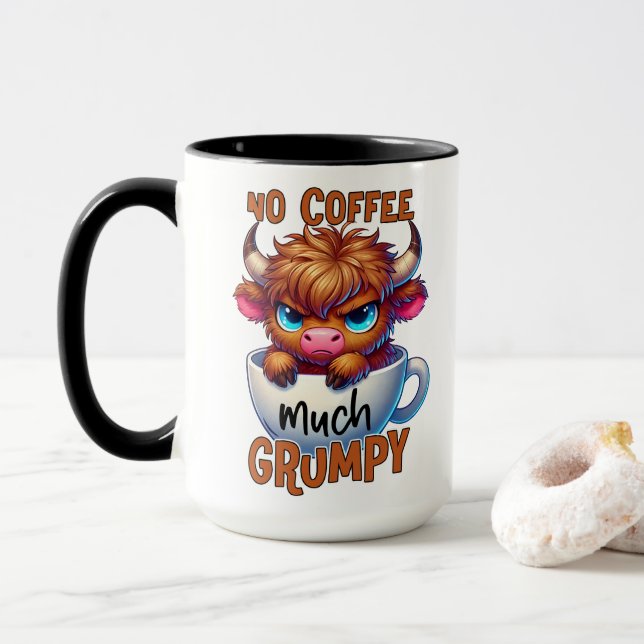 No Coffee Much Grumpy  Mug (With Donut)