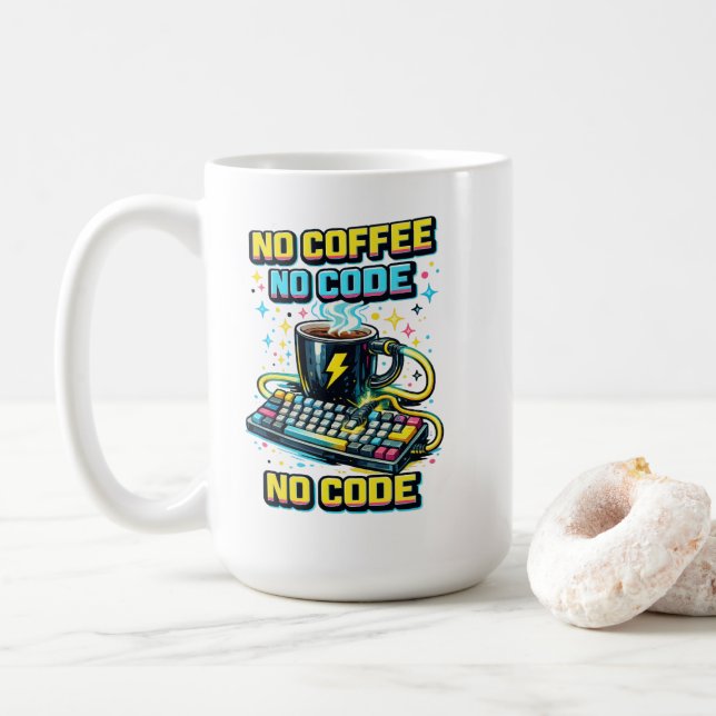 No Coffee No Code Mug (With Donut)