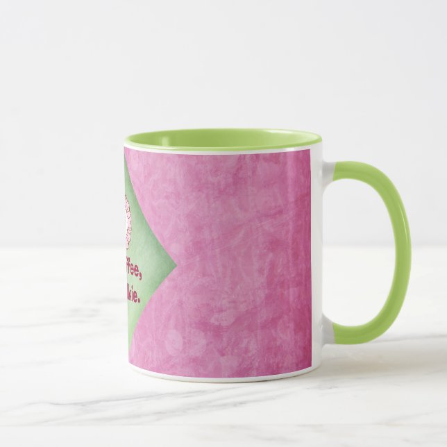 No Coffee No Talkie in Pink and Green Mug (Right)