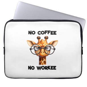 No coffee no workee funny saying No Coffee   Laptop Sleeve