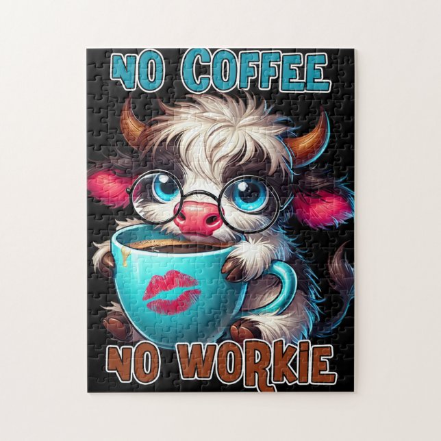 No Coffee No Workie  Jigsaw Puzzle (Vertical)