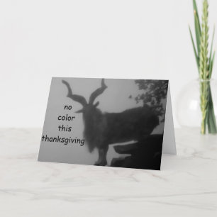 NO COLOR THIS THANKSGIVNG HOLIDAY CARD