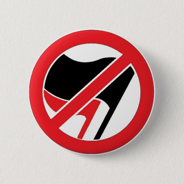 No Commies! 6 Cm Round Badge (Front)