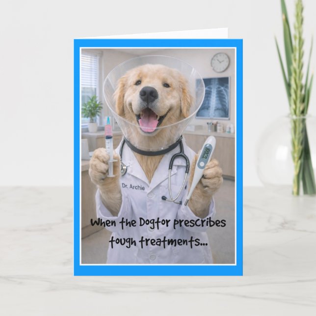 No Cone Treatment Archie Get Well Card COB-1 (Front)
