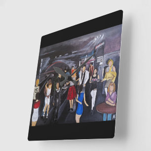 No Control Painting by Alfred Fox Square Wall Clock