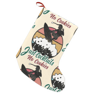 No Cookies Just Cocktails Vintage Retro Surfer Small Christmas Stocking
